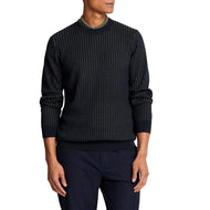 Lyle und Scott Golf Grid Crew Neck Jumper - Dark Navy