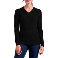 Nivo Frauen Nicole V -Neck -Pullover - Schwarz