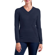 Nivo Frauen Nicole V -Neck -Pullover - Marine