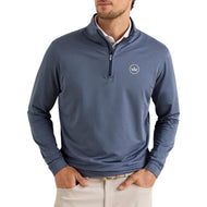Peter Millar Perth Mélange Performance Quarter-Zip – Marineblau