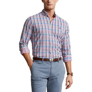 Polo Ralph Lauren Classic Fit Plaid Stretch Twill Golfhemd - Pink/ Blue Multi