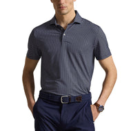RLX Ralph Lauren bedrucktes, leichtes Airflow-Golf-Poloshirt – Refined Navy Magnolia Diamond