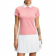 J.Lindeberg Damen-Demi-Golf-Poloshirt – Flamingo Plume