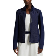 RLX Ralph Lauren Frauen coole Wollhybrid -Performance Vollzip -Jacke - raffinierte Marine