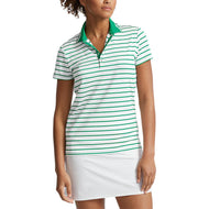 RLX Ralph Lauren Frauentour Perfomance Stripe Golf Polo -Hemd - Pure White/Cruise Green Fairway