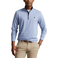 Polo Performance Ralph Lauren Half Zip Peached Jersey - Pulverblau Heather