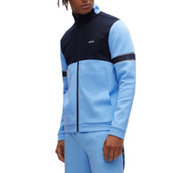 Boss Skaz Full Reißverschluss Baumwollblend Sweatshirt - hellblau