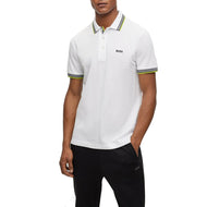 Boss Paddy Cotton Pique Polo - Weiß