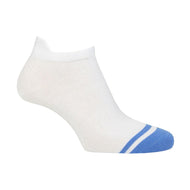 Glenmuir Frauen Eugenie gemusterte Golfsocken - Weiß/Tahiti -Streifen