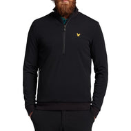 Lyle&Scott高尔夫挡风玻璃1/2 ZIP MIDLAYER-喷气黑色