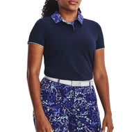 Under Armour Damen -Iso -Chill -Golfpolo -Hemd - Mitternacht Marine/Metallic Silber