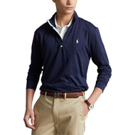 Polo Performance Ralph Lauren Half Zip Peached Jersey - Französische Marine