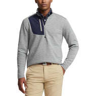 Rlx Ralph Lauren gesteppt Doppelstrick 1/4 Zip - Stahl