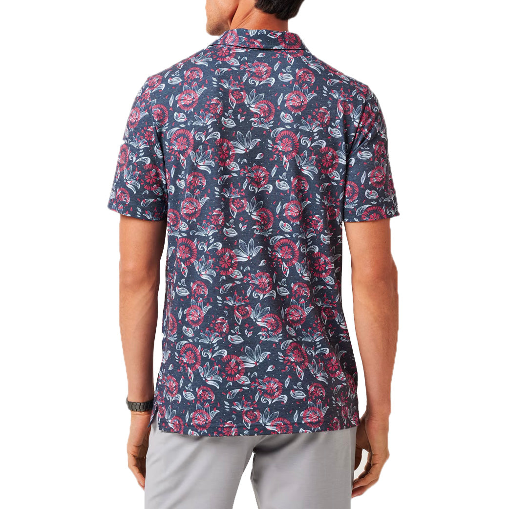 Travismathew im Federgewicht blühend Polo -Golfhemd - Stimmung Indigo/Vintage Indigo