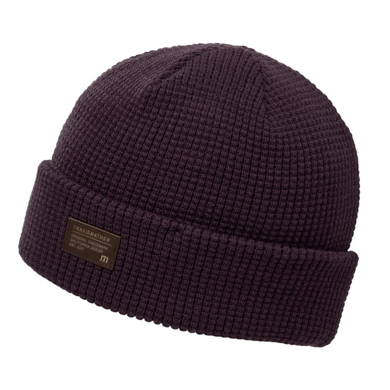 Travis Mathew Cloud Waffle Golf Beanie - Black