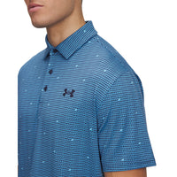Under Armour Playoff 3.0 Gedrucktes Polo -Golfhemd - Blau