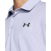 Under Armour Playoff 3.0 Coral Jaquard Golf Polo -Hemd - Celeste / Starlight