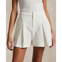 Rlx Ralph Lauren Frauen Performance Plissee Golfshorts - Keramik Weiß