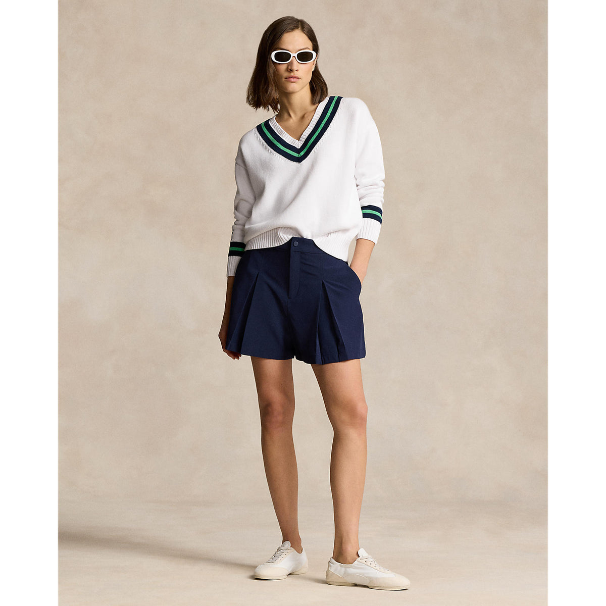 RLX Ralph Lauren Frauen Performance Plissee Golfshorts - Refined Navy
