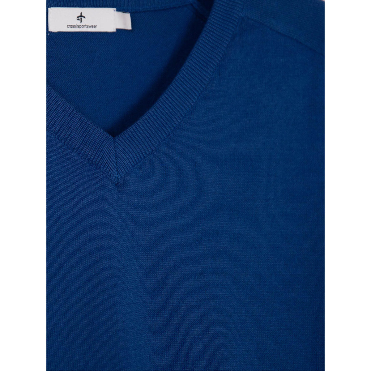 Cross Women's Gina V -Neck Golf -Strick - wahr Blau
