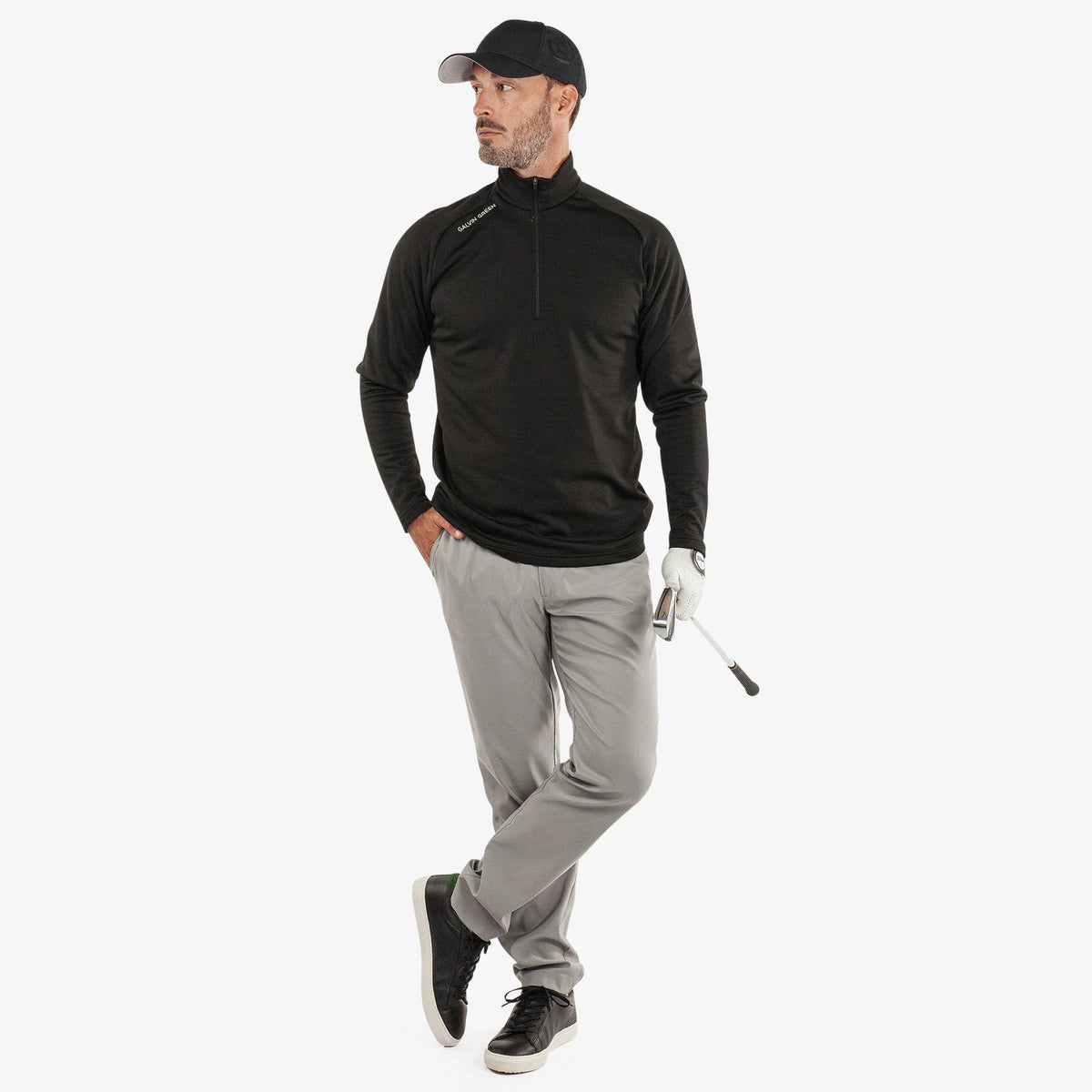 Galvin Green Drake Isolier 1/4 Reißverschluss mittelschicht - schwarz