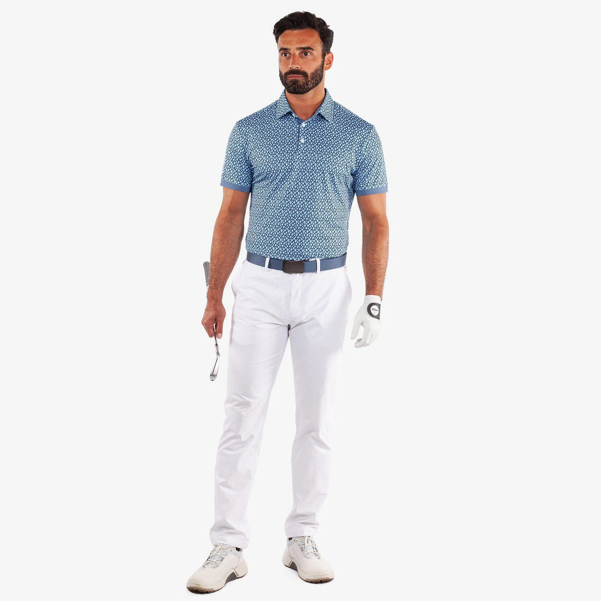 Galvin Green Manuel Golfhemd - Mondlicht Blau/Weiß