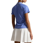 RLX Ralph Lauren Women's Active Cable 1/4 Zip Golf Polo Shirt - Blue Mist/Ceramic