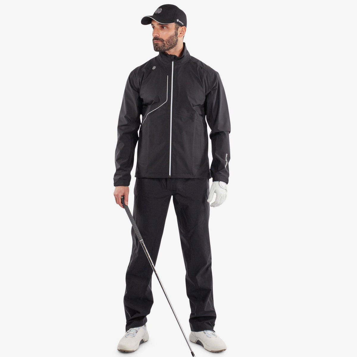 Galvin Green Ames wasserdichte Golfjacke - Schwarz/Weiß