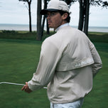 J.Lindeberg Waren Crewneck Golf Windbreaker - Moonbeam