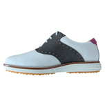 Cole Haan Damen ØriginalGrand Saddle Golfschuhe – Elfenbein/Deep Olive/Weiß/Pink
