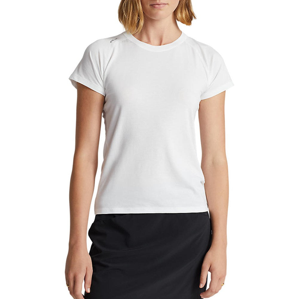 Rlx Ralph Lauren Frauen Stretch Crew Tee - rein weiß