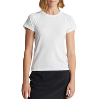 Rlx Ralph Lauren Frauen Stretch Crew Tee - rein weiß
