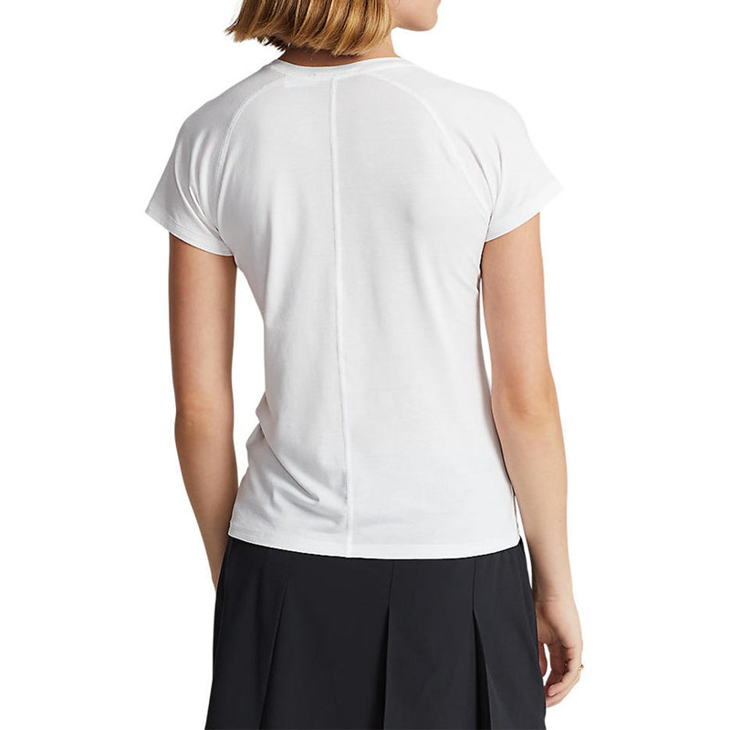 Rlx Ralph Lauren Frauen Stretch Crew Tee - rein weiß