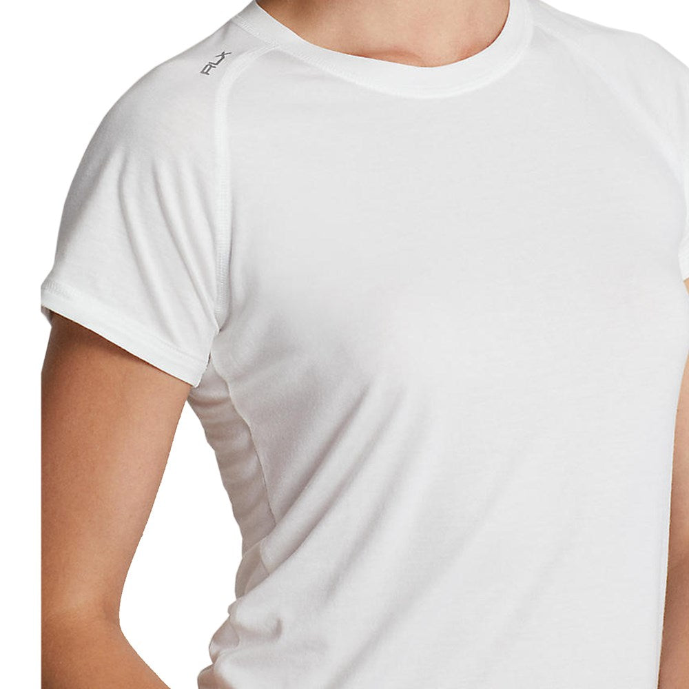 Rlx Ralph Lauren Frauen Stretch Crew Tee - rein weiß