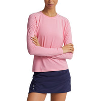 Rlx Ralph Lauren Frauen Langarmdestell Crew Tee - Pink Flamingo