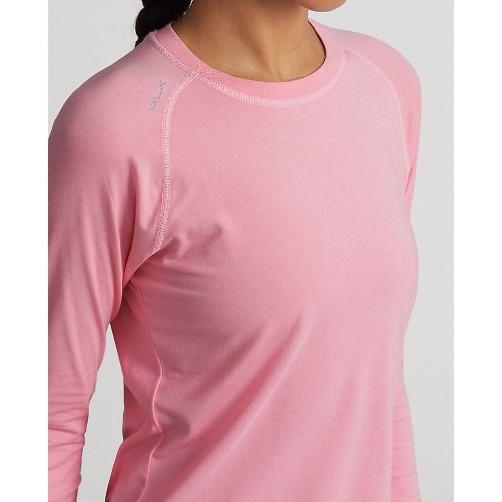 Rlx Ralph Lauren Frauen Langarmdestell Crew Tee - Pink Flamingo
