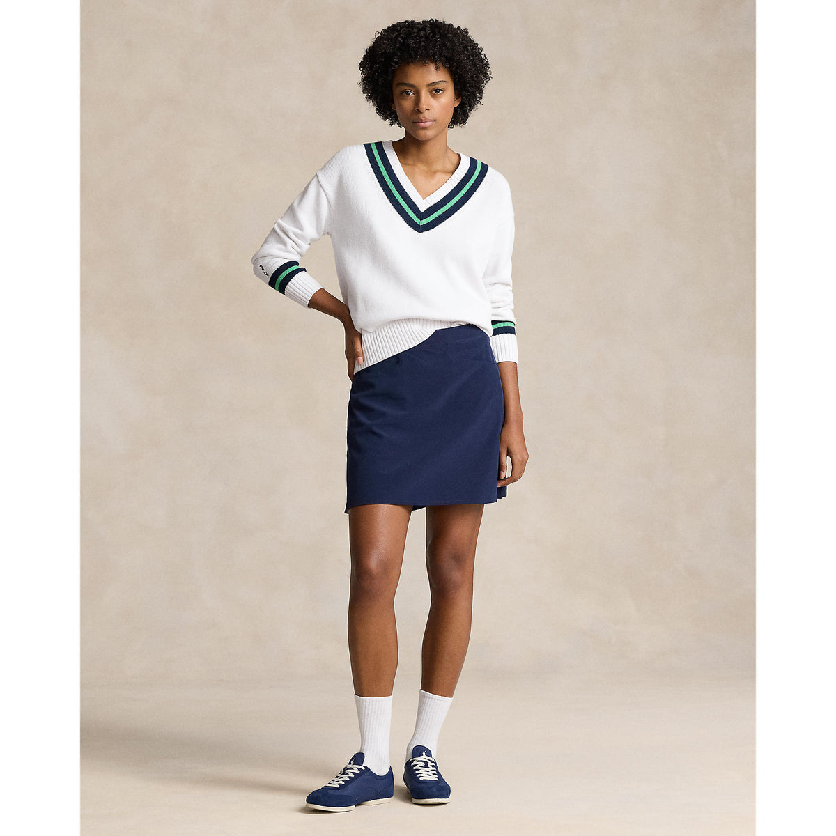 RLX Ralph Lauren Frauen plissierter Aim Skort - Französische Marine