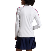 Rlx Ralph Lauren Frauen Power Stretch Mockneck Zip Jacke - Keramik weiß Multi