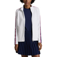 Rlx Ralph Lauren Frauen Power Stretch Mockneck Zip Jacke - Keramik weiß Multi