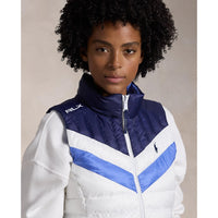 RLX Ralph Lauren Damen Reversible gesteppte Performance -Weste - Keramik weiße Muulti