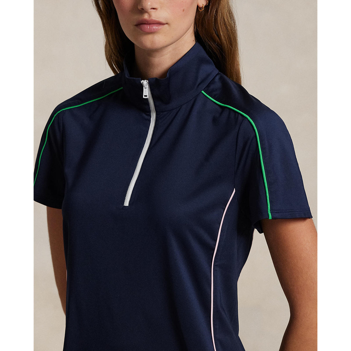 Rlx Ralph Lauren Mock Neck 1/4 Zip -Golf -Hemd - Refinierte Marine Multi