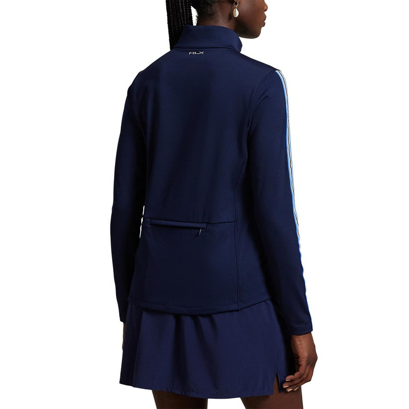 RLX Ralph Lauren Women's Power Stretch Full Zip Jacket - Refinded Navy/Summer Blue