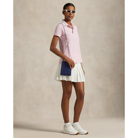 Rlx Ralph Lauren Frauentour Pique Polo -Hemd - Garten Pink/Weiß/Hellblau