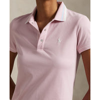Rlx Ralph Lauren Frauentour Pique Polo -Hemd - Garten Pink/Weiß/Hellblau