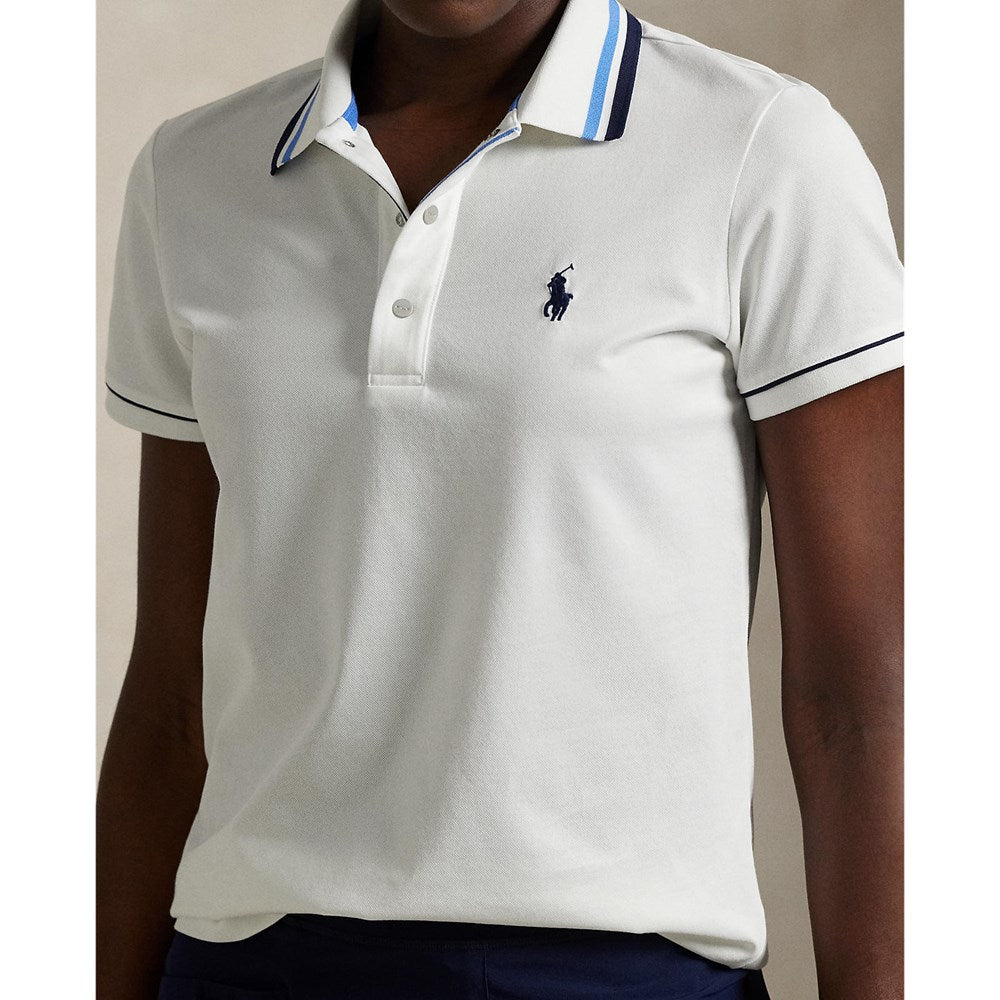 RLX Ralph Lauren Frauentour Pique Polo -Hemd - Weiß/Marine/Blau