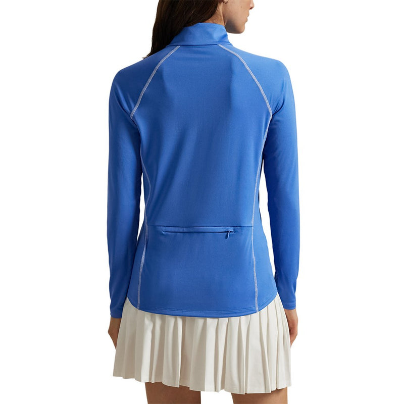 Rlx Ralph Lauren Frauen -Trikot UV Viertel Zip Golf Pullover - Sommerblau