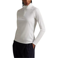 RLX Ralph Lauren Women's UV Stretch Jersey 1/4 Zip Golf Pullover - Ceramic White