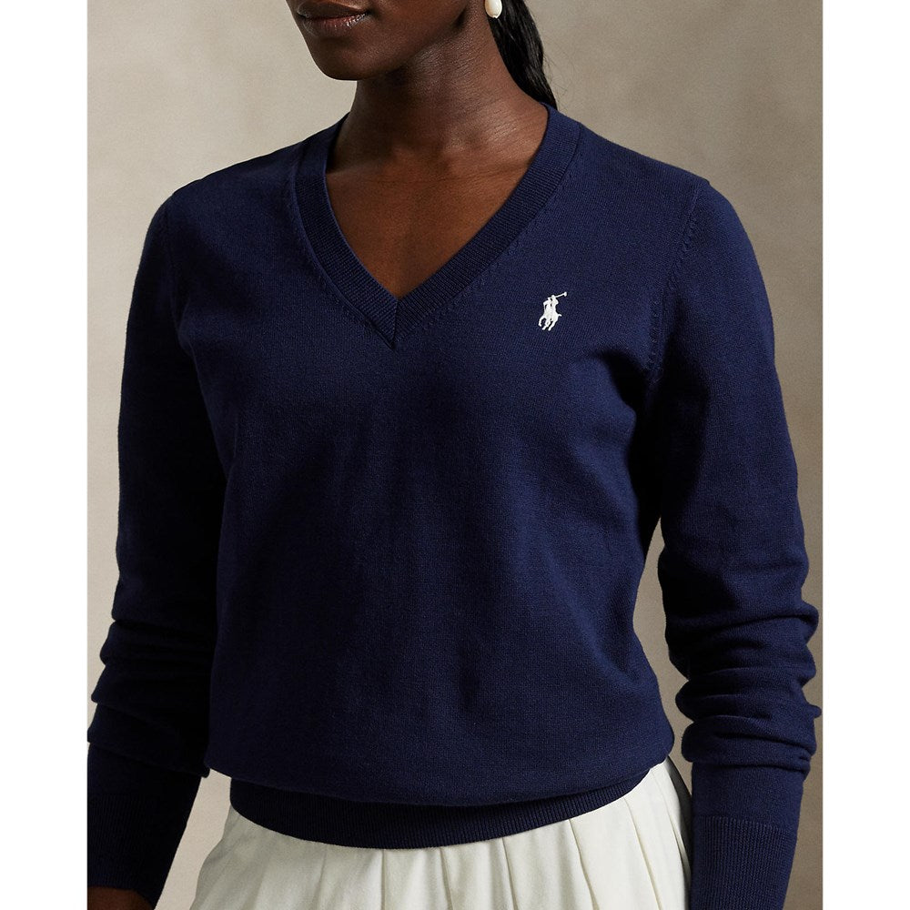RLX Ralph Lauren Frauenbaumwäsche Mischung gegen Nackengolfspringer - Refinierte Marine
