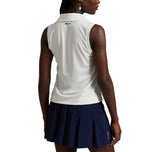 Rlx Ralph Lauren Tour Pique V -Ausschnitt ärmelloses Poloshirt - Keramik weiß