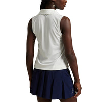 Rlx Ralph Lauren Tour Pique V -Ausschnitt ärmelloses Poloshirt - Keramik weiß